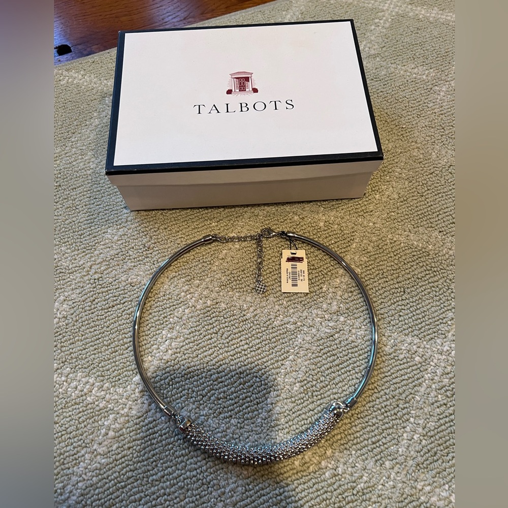 Talbots silver necklace. New with tags. Never worn. Comes with original box.